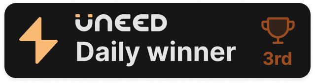 Uneed Daily Winner - 3rd Place